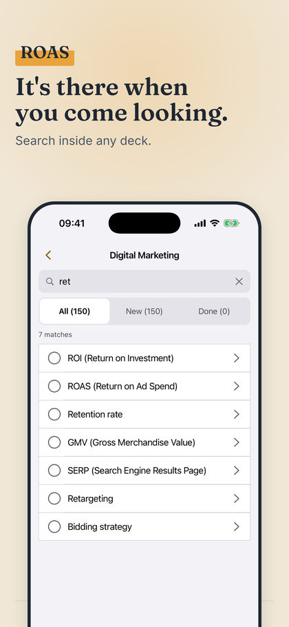 Screenshot 9: search inside a deck